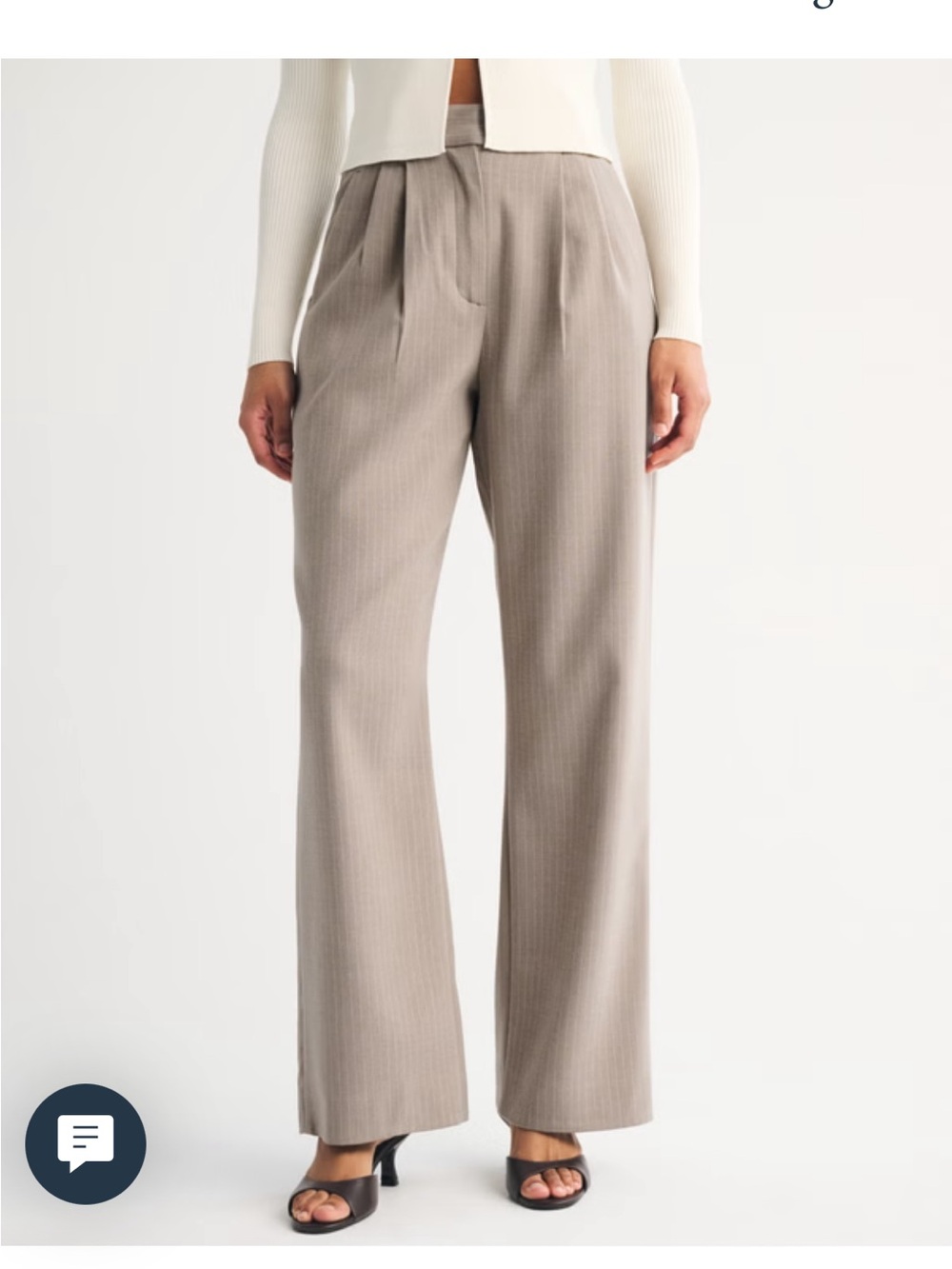 Abercrombie & Fitch Sloane Tailored Wide-Leg Trousers